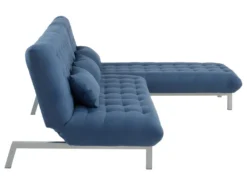 Canapé Modulable Convertible Tissu HORNET - Bleu -Canapé Soldes Boutique 424409