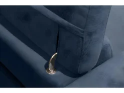 Canapé Relaxation 2 Places En Tissu Bleu Et Pieds Bois - POLO 8 Canapé Relaxation 2 Places En Tissu Bleu Et Pieds Bois - POLO -Canapé Soldes Boutique canape 10346665