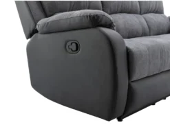 Canapé 3 Places Relax En Microfibre Et Simili Gris Et Noir BRODY 16 Canapé 3 Places Relax En Microfibre Et Simili Gris Et Noir BRODY -Canapé Soldes Boutique canape 10678253