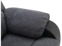 Canapé 3 Places Relax En Microfibre Et Simili Gris Et Noir BRODY 15 Canapé 3 Places Relax En Microfibre Et Simili Gris Et Noir BRODY -Canapé Soldes Boutique canape 10678257