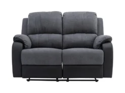 Canapé 2 Places Relax En Microfibre Et Simili Gris Et Noir BRODY 11 Canapé 2 Places Relax En Microfibre Et Simili Gris Et Noir BRODY -Canapé Soldes Boutique canape 10678273