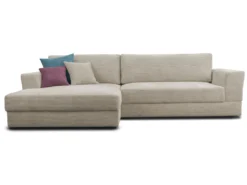 Canapé D'angle Gauche En Velours Côtelé Gris CURIPINA -Canapé Soldes Boutique canape 10790829