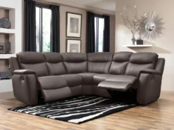 Canapé D'angle Relax Cuir EVASION - Marron -Canapé Soldes Boutique canape 10827 1