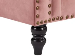 Canapé D'angle Réversible En Velours Vieux Rose TURNER -Canapé Soldes Boutique canape 10838513