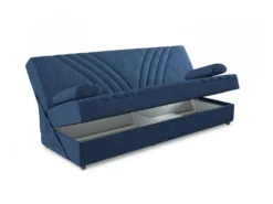 Canapé Dmalama, Canapé Conteneur 3 Places Avec 2 Coussins Inclus, Canapé De Salon En Tissu Rembourré Avec Ouverture Clic-clac, 181x81h88 Cm, Bleu -Canapé Soldes Boutique canape 10839771