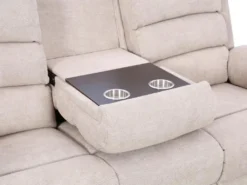 Canapé 3 Places Relax électrique En Tissu Beige Avec Tablette NEVERS 10 Canapé 3 Places Relax électrique En Tissu Beige Avec Tablette NEVERS -Canapé Soldes Boutique canape 10841411