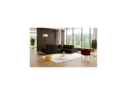 Canapé D'angle XL En Tissu ROMAIN - Noir Angle Droit -Canapé Soldes Boutique canape 10878443 1