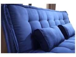 Ensemble Canapé Convertible Clic-clac Bleu MISHAN Et Tapis Gris BUNNY -Canapé Soldes Boutique canape 10885261