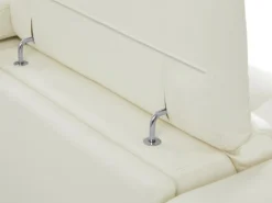 Canapé 3 Places Relax électrique En Cuir De Vachette Blanc BREYT II -Canapé Soldes Boutique canape 10906087