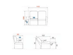 Canapé 2 Places Tissu Gris - AUSTRALIO -Canapé Soldes Boutique canape 11121795