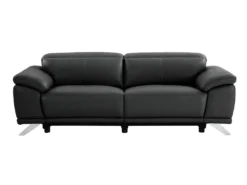 Canapé 3 Places Relax électrique En Cuir De Vachette Noir AZIDEE II -Canapé Soldes Boutique canape 11161437