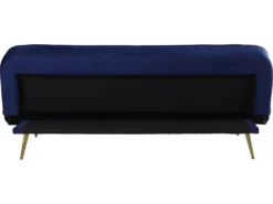 Canapé Clic Clac En Velours "James" - 180 X 83 X 75 Cm - 3 Places - Bleu Foncé -Canapé Soldes Boutique canape 11176231