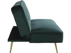 Canapé Clic Clac Velours "James" - 180 X 83 X 75 Cm - 3 Places - Vert Foncé. -Canapé Soldes Boutique canape 11176319