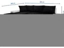 Canapé D'angle Convertible Gauche 4 Places Avec Coffre Joakim Noir Et Blanc 6 Canapé D'angle Convertible Gauche 4 Places Avec Coffre Joakim Noir Et Blanc -Canapé Soldes Boutique canape 11222053