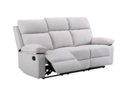 Canapé 3 Places Relax En Tissu Beige LANA -Canapé Soldes Boutique canape 11344985