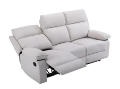 Canapé 3 Places Relax En Tissu Beige LANA -Canapé Soldes Boutique canape 11344987