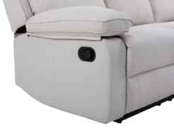 Canapé 3 Places Relax En Tissu Beige LANA -Canapé Soldes Boutique canape 11344997