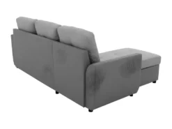 Canapé D'angle Convertible Réversible 5 Places FOLK - Tissu Malmo Anthracite - Coffre - L 222 X P 144 X H 89 Cm -Canapé Soldes Boutique canape 11511271