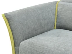 Canapé D'angle Droit Relax électrique En Tissu Gris Et Jaune GERALDINE -Canapé Soldes Boutique canape 11575689