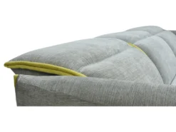 Canapé D'angle Droit Relax électrique En Tissu Gris Et Jaune GERALDINE -Canapé Soldes Boutique canape 11575691