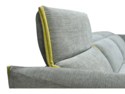 Canapé D'angle Droit Relax électrique En Tissu Gris Et Jaune GERALDINE -Canapé Soldes Boutique canape 11575703
