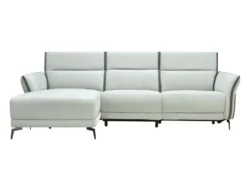 Canapé D'angle Gauche Relax électrique En Tissu Gris Clair Et Gris Anthracite GERALDINE -Canapé Soldes Boutique canape 11575849