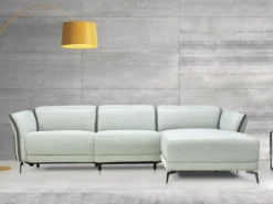 Canapé D'angle Droit Relax électrique En Tissu Gris Clair Et Gris Anthracite GERALDINE -Canapé Soldes Boutique canape 11576059