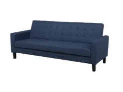 Canapé Convertible 3 Places En Tissu Bleu Foncé VEHKOO -Canapé Soldes Boutique canape 11655337