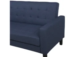 Canapé Convertible 3 Places En Tissu Bleu Foncé VEHKOO -Canapé Soldes Boutique canape 11655347