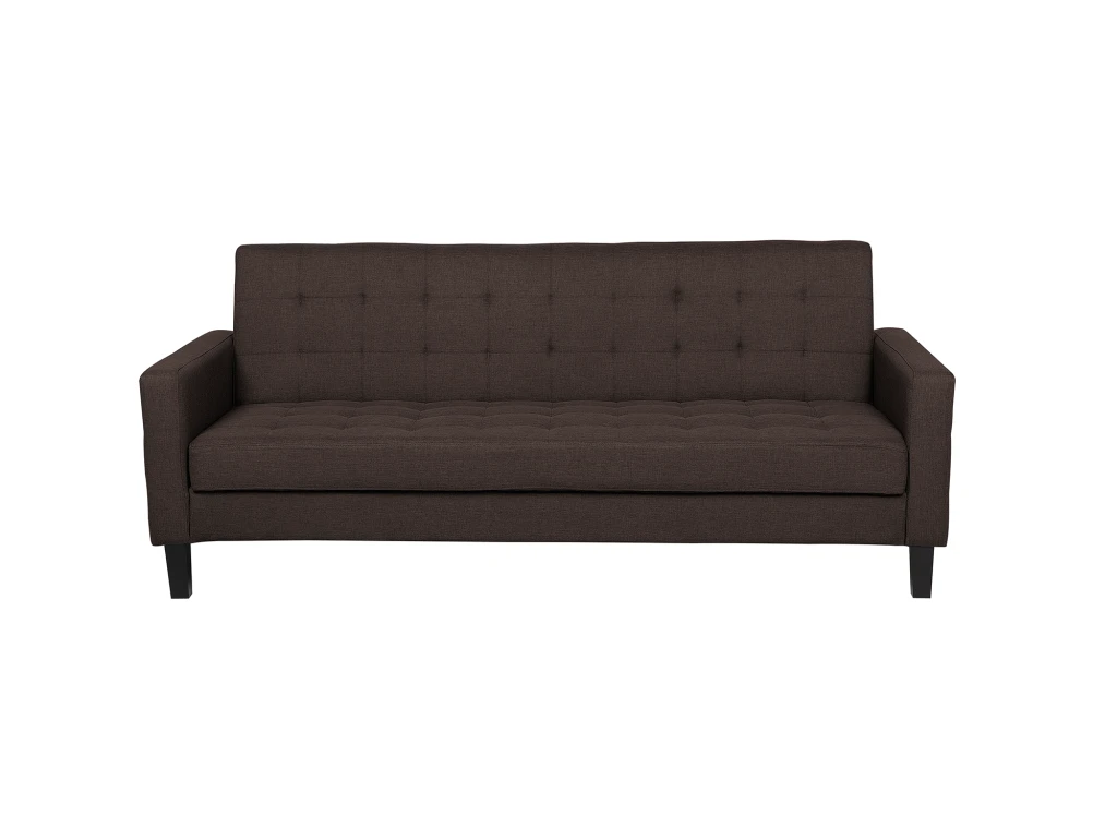Canapé Convertible 3 Places En Tissu Marron VEHKOO 2 Canapé Convertible 3 Places En Tissu Marron VEHKOO – Image 2