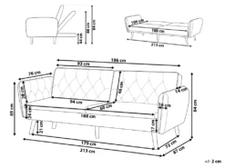 Canapé Convertible 2 Places En Velours Vert Foncé BARDU -Canapé Soldes Boutique canape 11656845