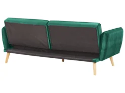 Canapé Convertible 2 Places En Velours Vert Foncé BARDU -Canapé Soldes Boutique canape 11656855