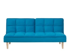 Canapé Convertible 3 Places En Tissu Bleu SILJAN -Canapé Soldes Boutique canape 11753817