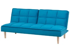 Canapé Convertible 3 Places En Tissu Bleu SILJAN -Canapé Soldes Boutique canape 11753821