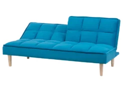 Canapé Convertible 3 Places En Tissu Bleu SILJAN -Canapé Soldes Boutique canape 11753825