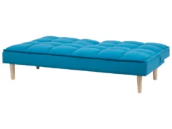 Canapé Convertible 3 Places En Tissu Bleu SILJAN -Canapé Soldes Boutique canape 11753829