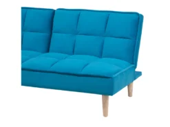 Canapé Convertible 3 Places En Tissu Bleu SILJAN -Canapé Soldes Boutique canape 11753833