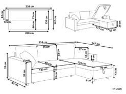 Canapé Angle Gauche Convertible 3 Places En Tissu Beige Et Marron TAMPERE -Canapé Soldes Boutique canape 11787891