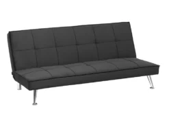 Canapé Convertible 3 Places En Tissu Gris HASLE -Canapé Soldes Boutique canape 11789359