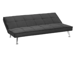 Canapé Convertible 3 Places En Tissu Gris HASLE -Canapé Soldes Boutique canape 11789361