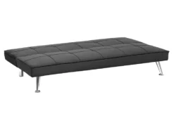 Canapé Convertible 3 Places En Tissu Gris HASLE -Canapé Soldes Boutique canape 11789363