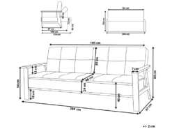 Canapé-lit En Tissu Beige TJORN -Canapé Soldes Boutique canape 11815371