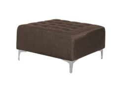 Canapé Angle Droite Convertible En Tissu Marron Foncé 4 Places Avec Pouf ABERDEEN -Canapé Soldes Boutique canape 11815725