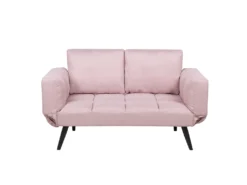 Canapé Convertible 2 Places En Tissu Rose BREKKE -Canapé Soldes Boutique canape 11889659