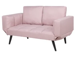Canapé Convertible 2 Places En Tissu Rose BREKKE -Canapé Soldes Boutique canape 11889665