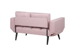 Canapé Convertible 2 Places En Tissu Rose BREKKE -Canapé Soldes Boutique canape 11889667