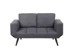 Canapé Convertible 2 Places En Tissu Gris Foncé BREKKE -Canapé Soldes Boutique canape 11893341