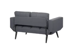 Canapé Convertible 2 Places En Tissu Gris Foncé BREKKE -Canapé Soldes Boutique canape 11893349