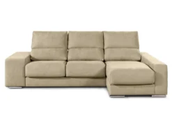 Canapé D'angle Droit Relax En Tissu Beige Avec Têtières FERNANDO -Canapé Soldes Boutique canape 11910547