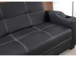 Canapé Convertible Clic Clac En Simili MIRELLA - Marron -Canapé Soldes Boutique canape 11919